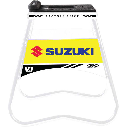 FACTORY EFFEX 2445410 Factory Effex Bike Stand - V.1 - Suzuki - White/Yellow 24-45410