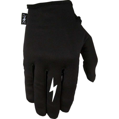 THRASHIN SUPPLY CO. SLG01009 Thrashin Supply Co. Stealth Leather Palm Gloves - Black -Medium Slg-01-009