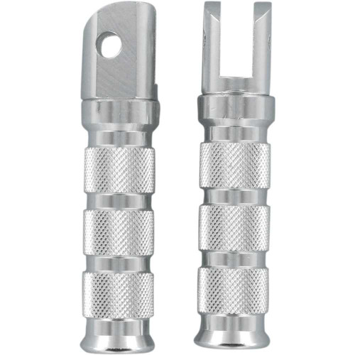 EMGO 5011211 Front Footpegs - Silver - Honda 50-11211