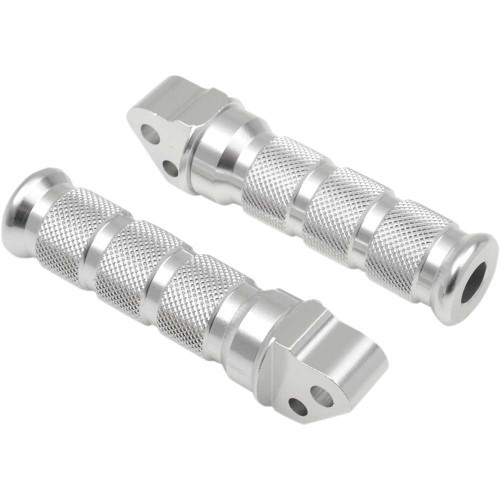 EMGO 5011321 Rear Footpegs - Silver - Suzuki 50-11321