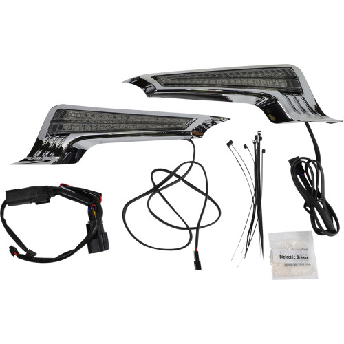 Ciro Filler Panel Light - Smoke Lens - Red Leds - Chrome 40045