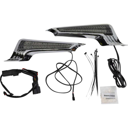 CIRO 40045 Ciro Filler Panel Light - Smoke Lens - Red Leds - Chrome 40045