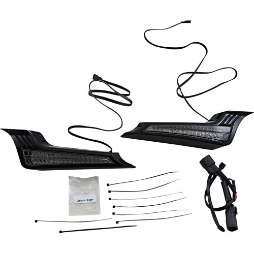 Ciro Filler Panel Light - Smoke Lens - Red Leds - Black 40046