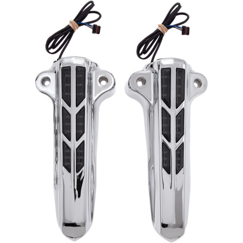 Ciro Forkini Lower Leg Covers - Chrome - With Leds 43001 Ciro Forkini Lower Leg Covers - Chrome - With Leds 43001