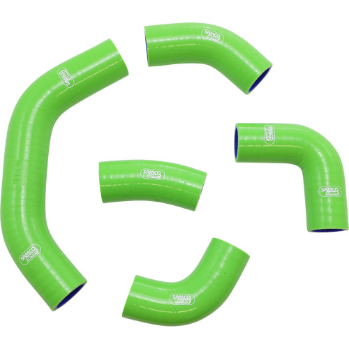 Samco Sport Radiator Hose Kit - Green - Kawasaki Kaw-100-Gn