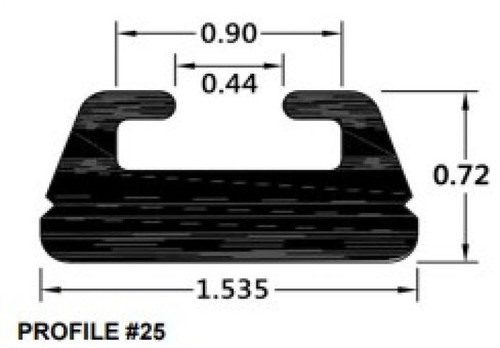 Spi Slide Profile 25 Black 66" 425-66-80