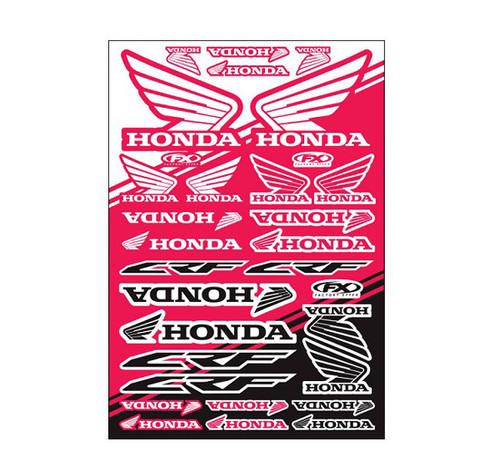 Factory Effex Honda Oem Sticker Sheets Honda Crf 22-68330
