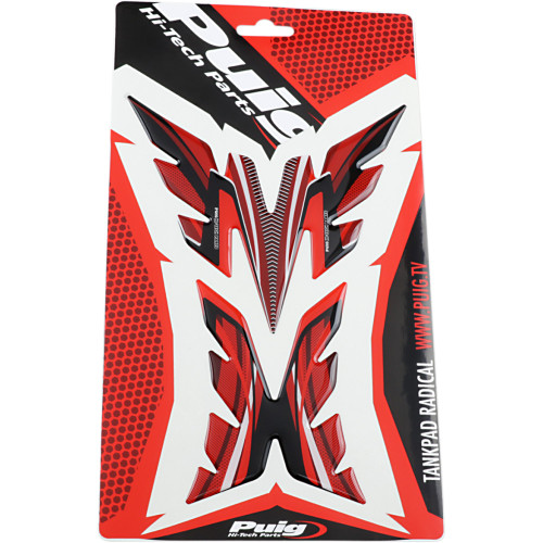 Puig Hi-Tech Parts Tank Pad - Radikal - Red 6292R Puig Hi-Tech Parts Tank Pad - Radikal - Red 6292R
