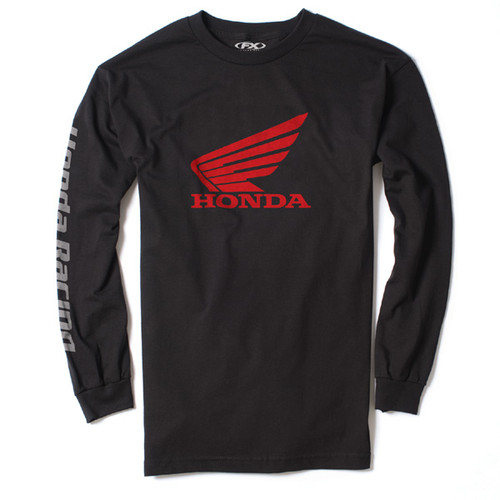 Factory Effex Honda Long Sleeve Tshirt / Black (L) 17-87314