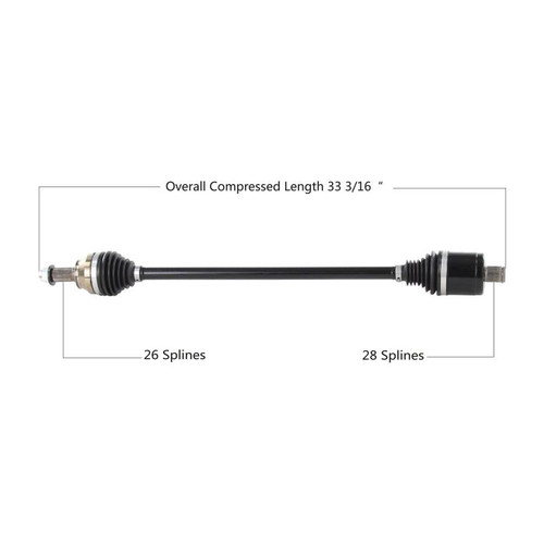 Tytaneum Heavy Duty Cv Axle Polaris Rear Left/Right POL-6083HD