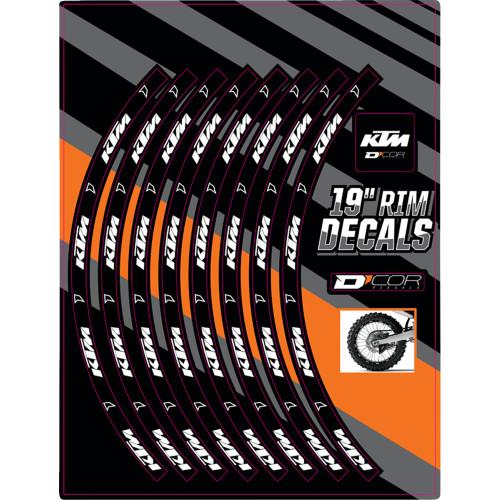 D'Cor Visuals Rim Decal - Ktm Logo - 19" Rear 40-80-203