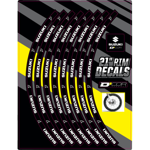 D'Cor Visuals Rim Decal - Suzuki Logo - 21" Front 40-80-206