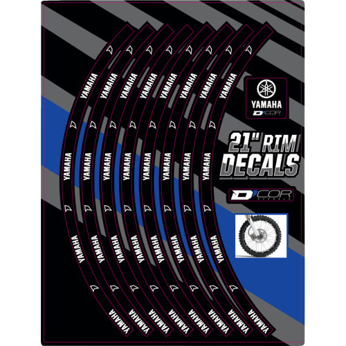 D'Cor Visuals Rim Decal - Yamaha Logo - 21" Front 40-80-208