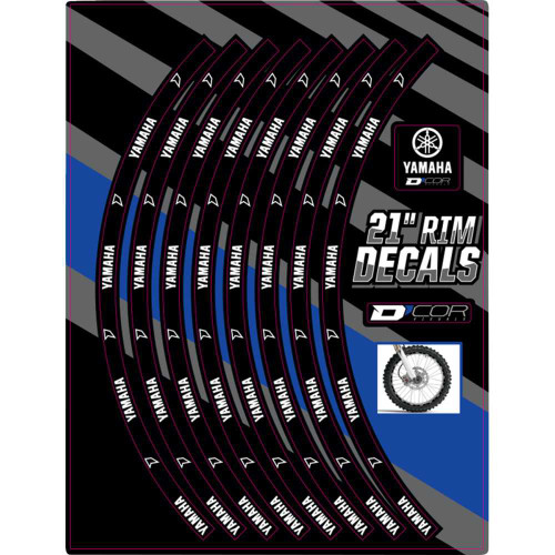 D'COR VISUALS 4080208 D'Cor Visuals Rim Decal - Yamaha Logo - 21" Front 40-80-208