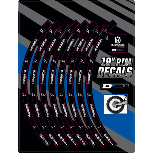 D'Cor Visuals Rim Decal - Husqvarna Logo - 19" Rear 40-80-209