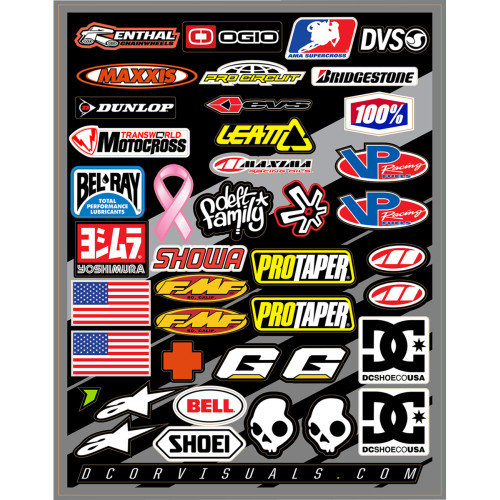 D'Cor Visuals Decal Sheet - Helmet Logos 40-90-104