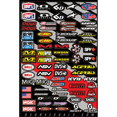 D'COR VISUALS 4090113 D'Cor Visuals Mx Decal Sheet - Misc. Cor2 40-90-113