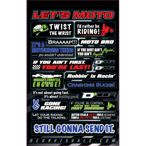 D'COR VISUALS 4090114 D'Cor Visuals Decal Sheet - Mototalk 40-90-114