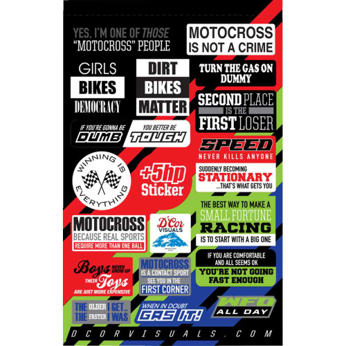 D'COR VISUALS 4090121 D'Cor Visuals Talk Decal Sheet - Moto Talk 40-90-121