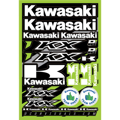 D'COR VISUALS 4020100 D'Cor Visuals Decal Sheet - Kawasaki 40-20-100
