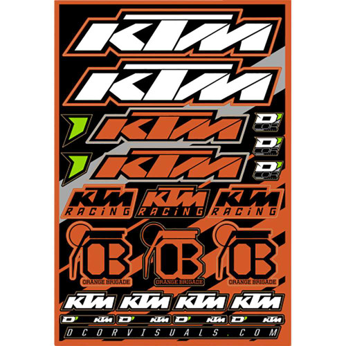D'COR VISUALS 4030100 D'Cor Visuals Decal Sheet - Ktm 40-30-100