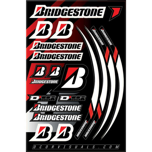D'COR VISUALS 4090118 D'Cor Visuals Decal Sheet - Bridgestone 40-90-118