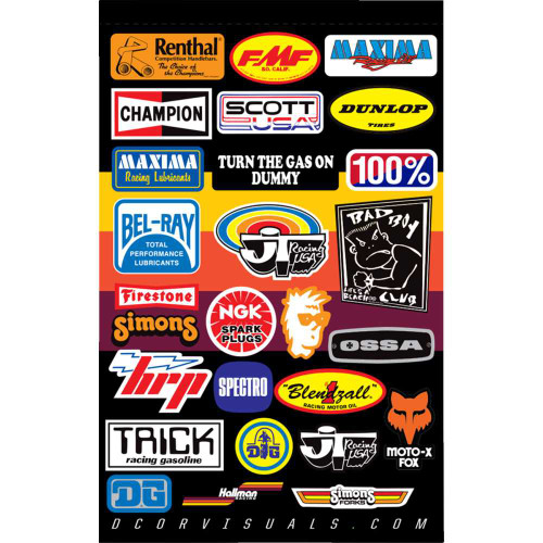 D'COR VISUALS 4090122 D'Cor Visuals Decal Sheet - Throwback 40-90-122