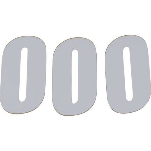 D'COR VISUALS 45140 D'Cor Visuals Sx Plate Number - #0 - White - 4" 45-14-0