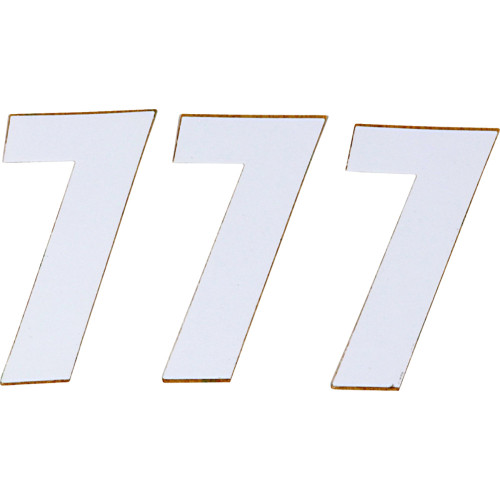 D'Cor Visuals Sx Plate Number - #7 - White - 4" 45-14-7