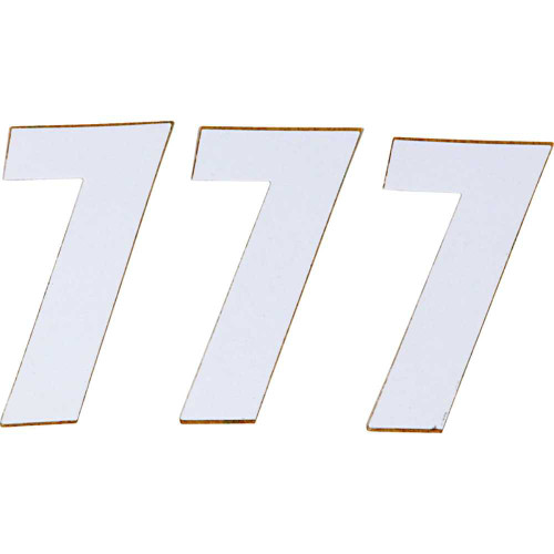 D'COR VISUALS 45147 D'Cor Visuals Sx Plate Number - #7 - White - 4" 45-14-7