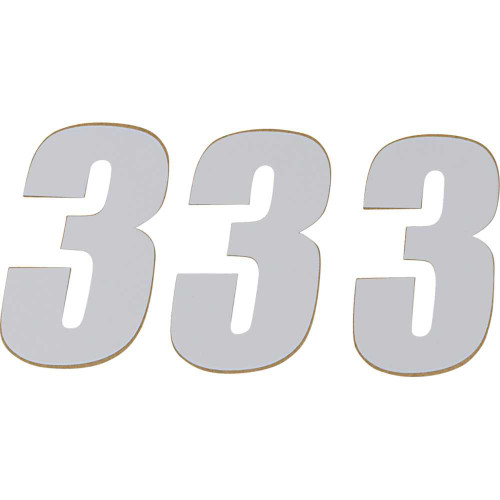 D'COR VISUALS 45163 D'Cor Visuals Sx Plate Number - #3 - White - 6" 45-16-3