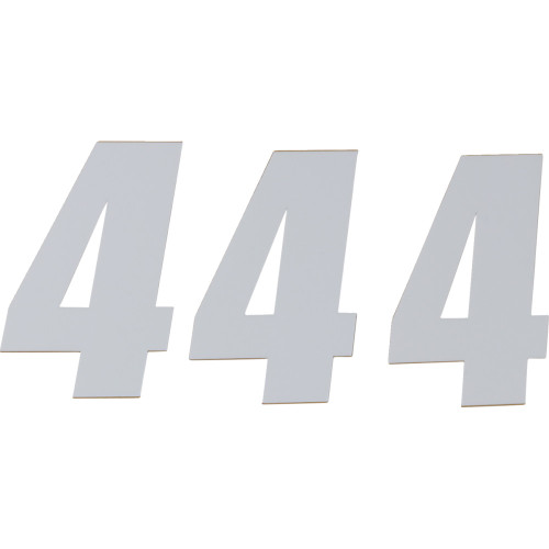 D'Cor Visuals Sx Plate Number - #4 - White - 6" 45-16-4