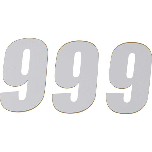 D'COR VISUALS 45169 D'Cor Visuals Sx Plate Number - #9 - White - 6" 45-16-9