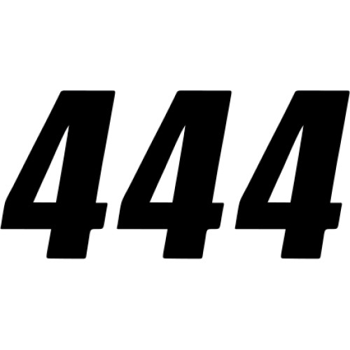 D'Cor Visuals Sx Plate Number - #4 - Black - 4" 45-24-4