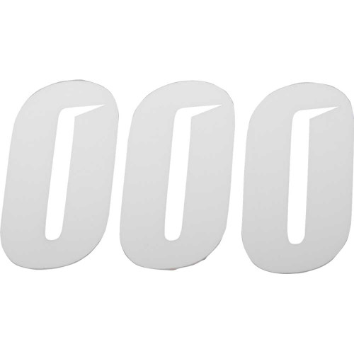D'COR VISUALS 45280 D'Cor Visuals Slash Number Plate - #0 - White - 4" 45-28-0