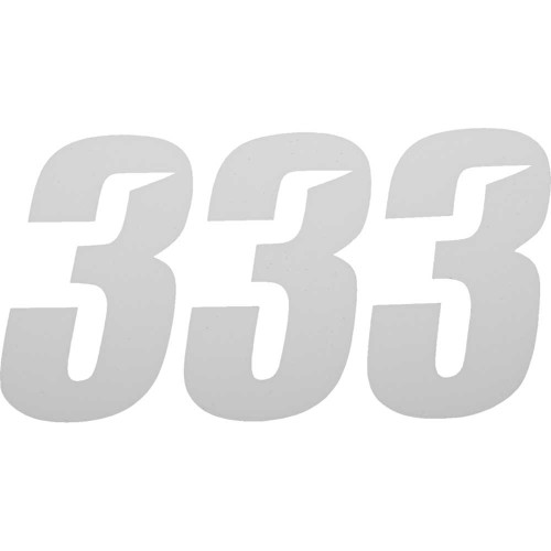 D'COR VISUALS 45283 D'Cor Visuals Slash Number Plate - #3 - White - 4" 45-28-3