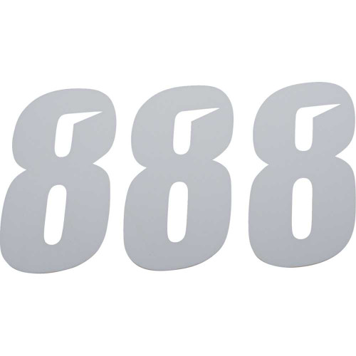 D'COR VISUALS 45288 D'Cor Visuals Slash Number Plate - #8 - White - 4" 45-28-8