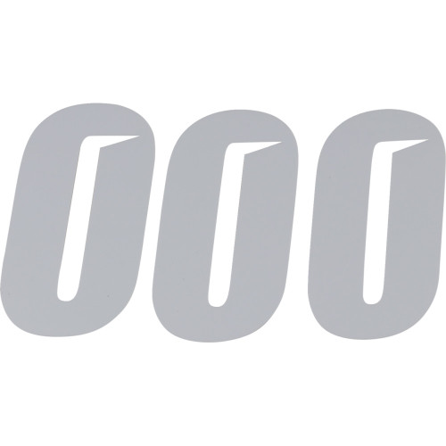 D'Cor Visuals Slash Number Plate - #0 - White - 6" 45-30-0