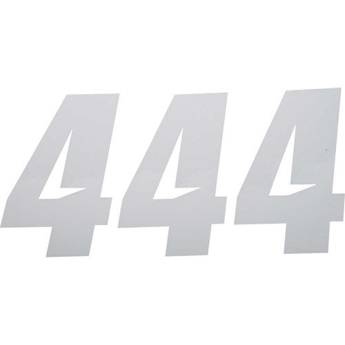 D'COR VISUALS 45324 D'Cor Visuals Slash Number Plate - #4 - White - 7" 45-32-4