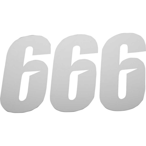 D'COR VISUALS 45326 D'Cor Visuals Slash Number Plate - #6 - White - 7" 45-32-6