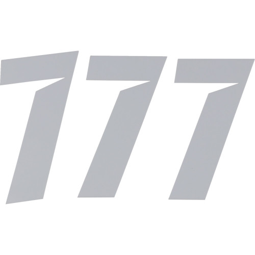 D'Cor Visuals Slash Number Plate - #7 - White - 7" 45-32-7