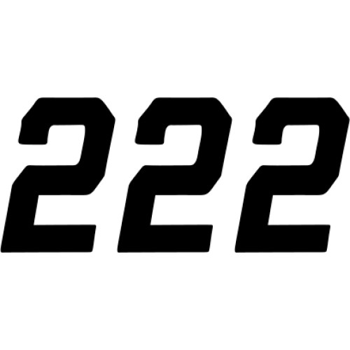 D'COR VISUALS 45332 D'Cor Visuals Race Number Plate - #2 - Black - 4" 45-33-2