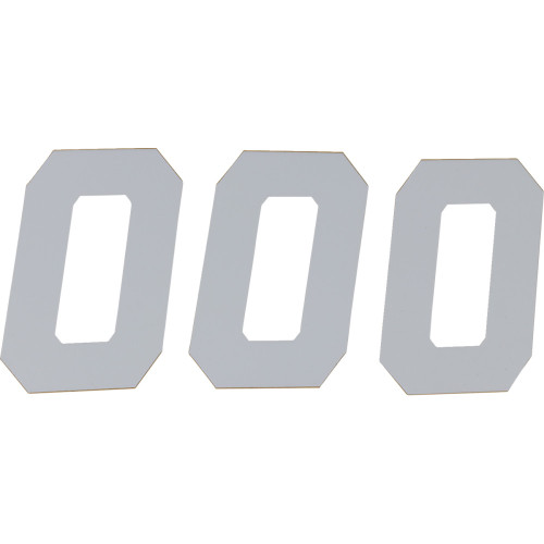 D'Cor Visuals Race Number Plate - #0 - White - 6" 45-36-0