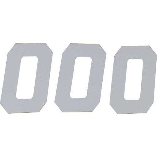 D'COR VISUALS 45360 D'Cor Visuals Race Number Plate - #0 - White - 6" 45-36-0