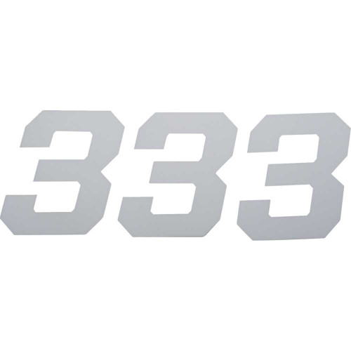 D'COR VISUALS 45363 D'Cor Visuals Race Number Plate - #3 - White - 6" 45-36-3