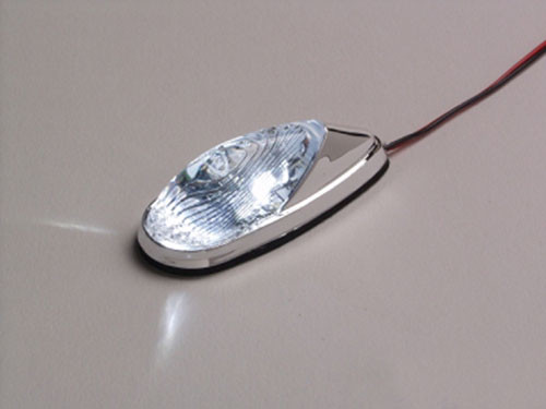 Led Marker Lights Miniflush Mt. Chrome Body Wht/Clr (1 Led) 25-9504B