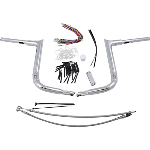 FAT BAGGERS INC. 809114 Fat Baggers Inc. Handlebar Kit - Pointed Top - 14" - Chrome 809114
