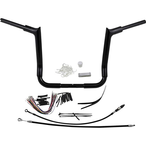 FAT BAGGERS INC. 809114B Fat Baggers Inc. Handlebar Kit - Pointed Top - 14" - Black 809114-B
