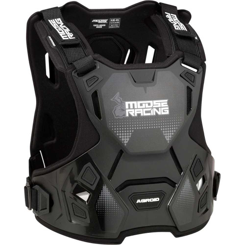 MOOSE RACING 27011115 Moose Racing Youth Agroid Chest Guard - Black - 2Xs/Xs 2701-1115