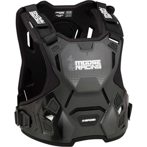 MOOSE RACING 27011116 Moose Racing Youth Agroid Chest Guard - Black - S/M 2701-1116